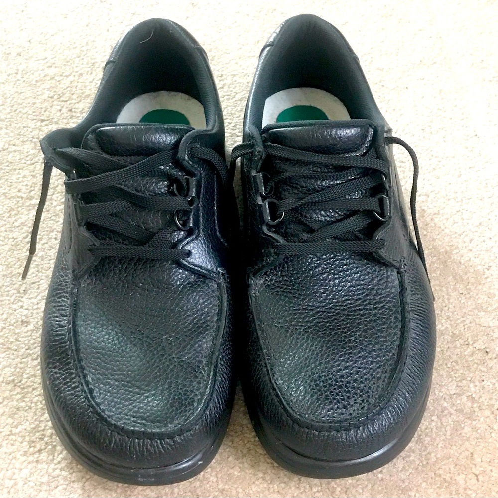 SAS Time Out Black Shoes Workwear, Size 11.5 W, Lace Up, Leather Upper, Men